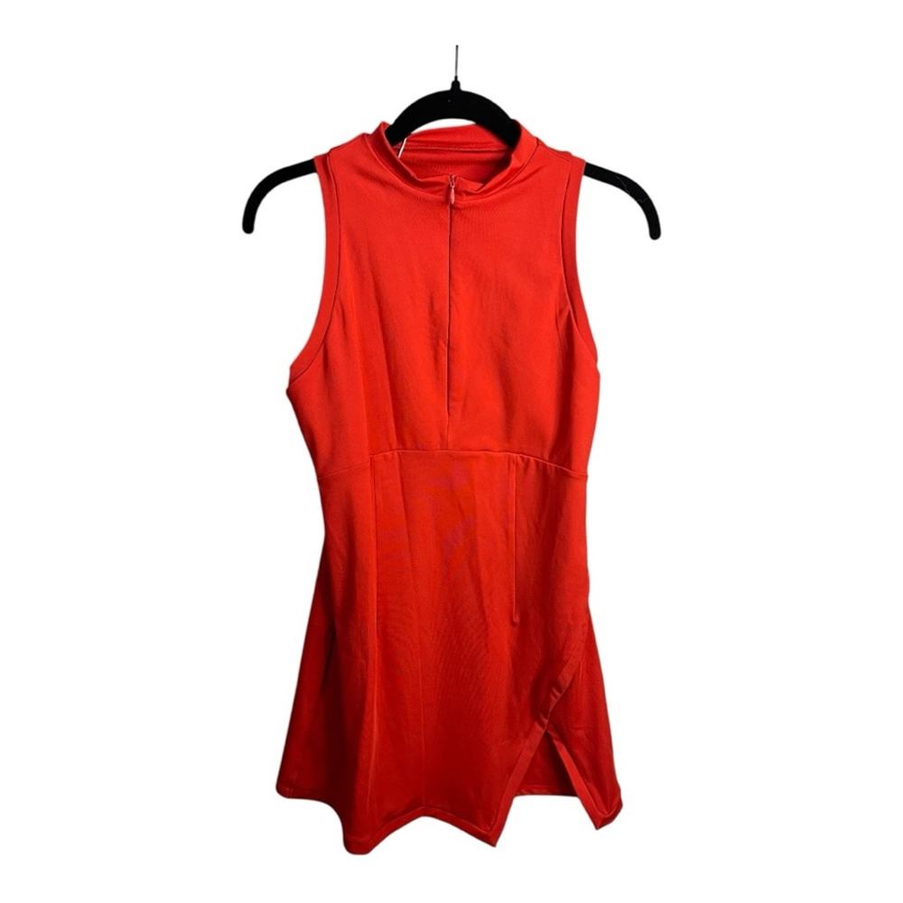 Halara 2-Piece Mini Racerback Zip Up Tennis Dress in Valiant Poppy Size S NWT - Picture 6 of 14